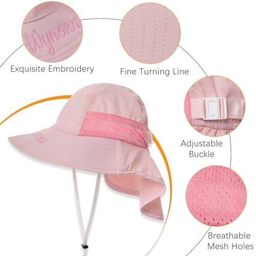 Custom Baby Sunhat, Personalized Baby Bucket Hat with Embroidered Name, Summer Mesh Infant Beach Hat for Girls Boys3