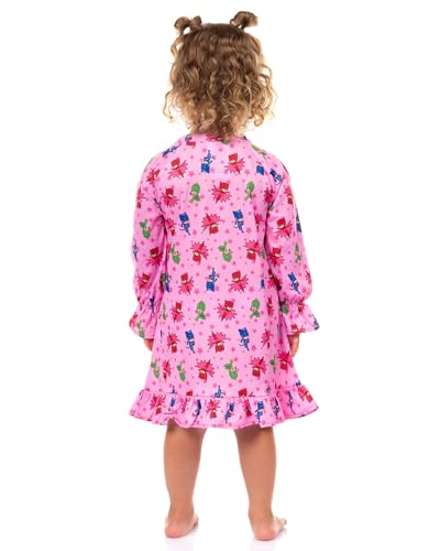 PJ Masks Toddler Girls' Gekko Catboy Owlette Characters Sleep Pajama Dress Nightgown2