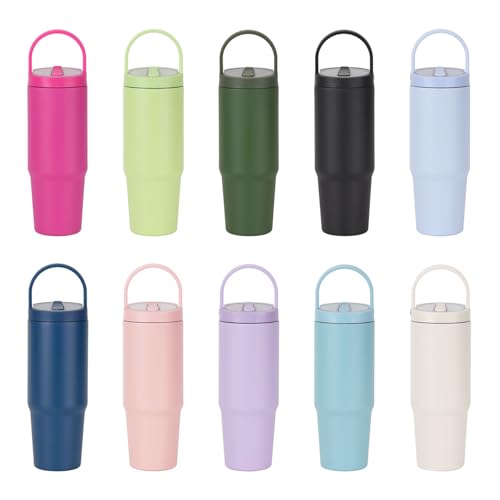 Bouteille eau double isolation pour éviter les fuites, grand gobelet acier à paille ergonomique