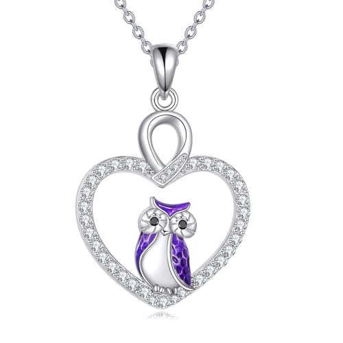 Dralox Infinity Necklaces for women Owl Necklace Pendant 925 Sterling silver Birthday Anniversary An