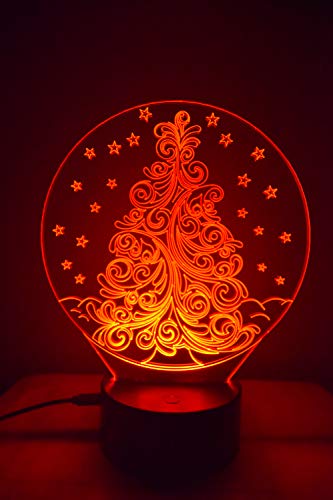 Sapin de Noël LED 3D pour illuminer vos soirées de fêtes en famille