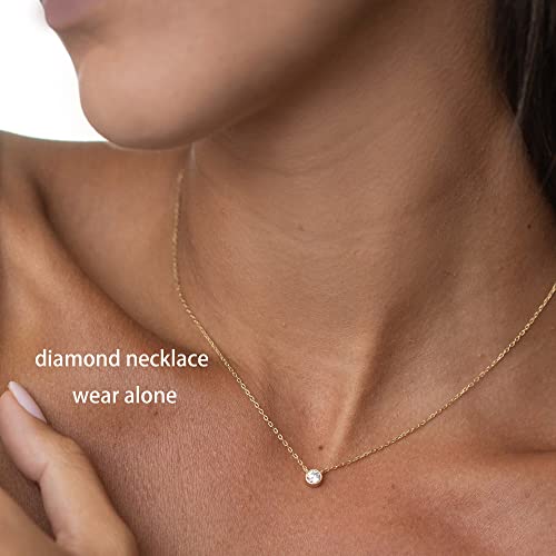 Tewiky Layered Gold Necklces For Women, 14K Gold Plated Bezel Diamond Pendant Necklace Dainty Layering Paperclip Chain Necklace Simple Gold Necklace Set Aesthetic Gold Chain Choker Necklaces For Women Girls #TOP3