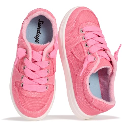 Image of Sundays Girls Sneakers Non-Slip Canvas Girls Shoes Comfort Kids Footwear