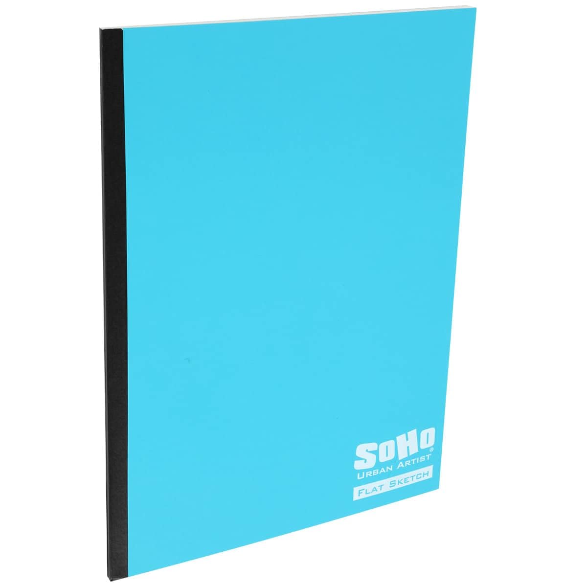 Soho Urban Artist Blue Tape Bound Lay Flat Sketch Book, Cover, 9X12 30 Sheets, Smooth Mixed Media Sketchbook, 71Lb. (106 Gsm) Paper Travel Art Journal, Customizable Soft Cover