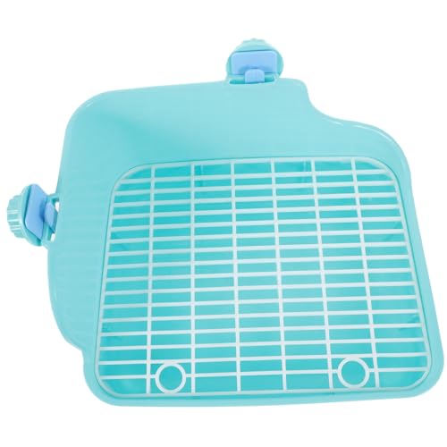 GANAZONO ペット ハムスター ウサギ トイレ 洗面器 犬用トイレ 屋内 小動物の三角形のトイレのトイレ うさぎ ケージトイレパン モルモット ウサギのトイレトレーナー ネズミ 豚 Green