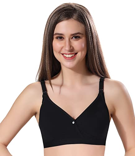Image of Fabme Women's Cotton Nursing, Maternity, Feeding, Seamless Regular Bra
