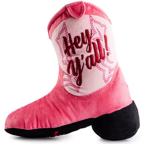 Juguete de peluche para perros zueco vaquero rosa