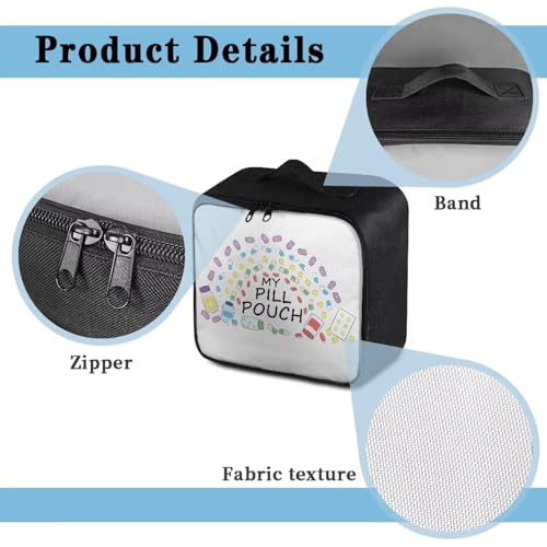 Image of Gomyblomy First Aid Bag Empty for Home My Pill Pouch Print Travel Medicine Bag with Double Zippers Portable Emergency Trauma Bag Medical Supplies Storage Pouch for Hiking Sport