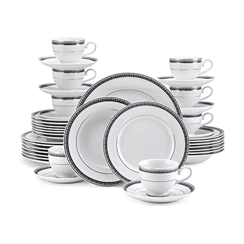 Image of Mikasa Platinum Crown Cobalt 40-Piece Dinnerware Set, Service for 8