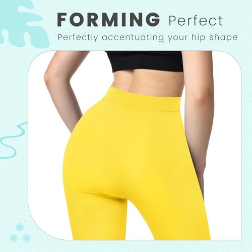 Solid Color Opaque Tight Sets Neon Style 80d Women's Soft High Waist Footed Colored Leggings2