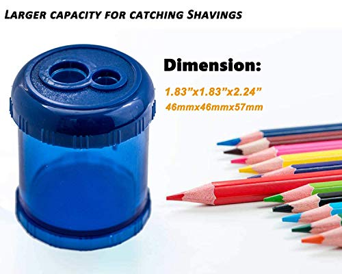 Wekoil Manual Pencil Sharpener Dual Twin Holes Duty Metal Sharp Blade Crayon Xl Sharpener With Large Round Catches Sharpening Regular Hb Pencils Graphite Colored Jumbo Pencils For Students Teachers #TOP3