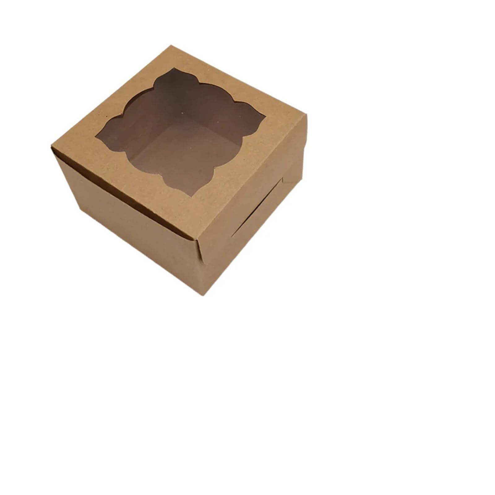 HKYBCF Cake packaging box 12/24Pcs Wedding Favor Candy Cookies Bread Paper Boxes For Thanksgiving Birthday Party Supplies for Wedding(Brown,12pcs)