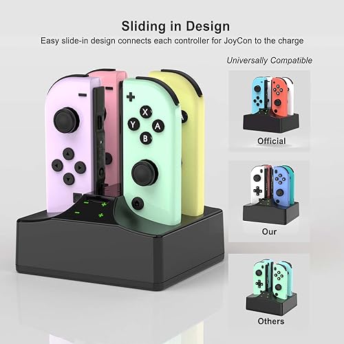 image for Joycon Charger for Nintendo Switch, YCCSKY Charging Dock for Switch Jo