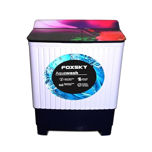 Image of Foxsky 8.5 kg Semi-Automatic Top Load Washing Machine Appliance (Aqua Wash)
