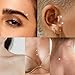 Xpircn 14G 12mm Titanium Surface Piercing Jewelry Flat Bar CZ Staple Barbell Internally Threaded Surface Tragus Staple Bar Piercing Jewelry