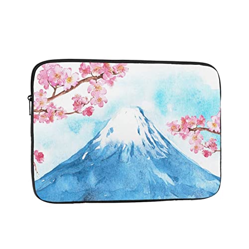 富士山柄 観光地柄 スポット柄 りょこう 旅行 ブルー ノートパソコンケース 12 inch インチ ラップトップスリーブ PCケース スリーブケース インナーケース 耐衝撃 耐水性 通勤 通学 かわいい 保護ケース/ノートブック/タブレット