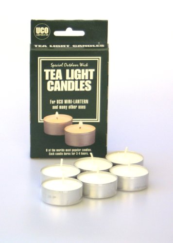 UCO Tealight Candles for Lanterns and General Use (Pack of 6)