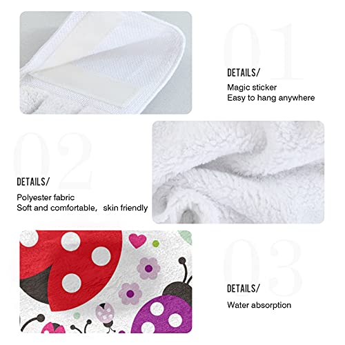 Susiyo G71653339P561C597S1202 Cartoon Ladybug Polka Dot Hanging Kitchen Towels thumb #4