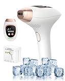 IPL Geräte Haarentfernung Laser mit Eisfunktion, 999,999 Lichtimpulse Laser Haarentfernung, HR/SC/RA Erweiterte Funktionen, 9 Energiestufen, Schmerzfreie Haarentfernungsgerät für Gesich/Körper