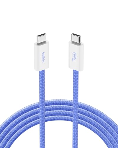 Image of Belkin USB C to USB C 60W Braided Cable 6.6ft iPhone Charger Cord
