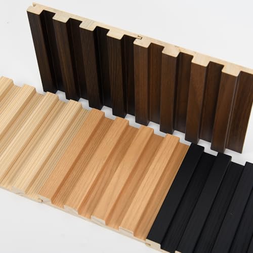Image of Art3d 6 x 5.7 Inch Slat Solid Wood Slat Wall Panels, Sample Pack - 5 Pieces
