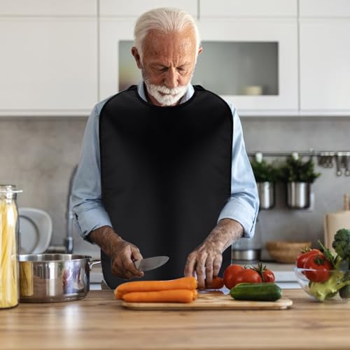 Baberos para ancianos impermeables con recogedor de migas 2