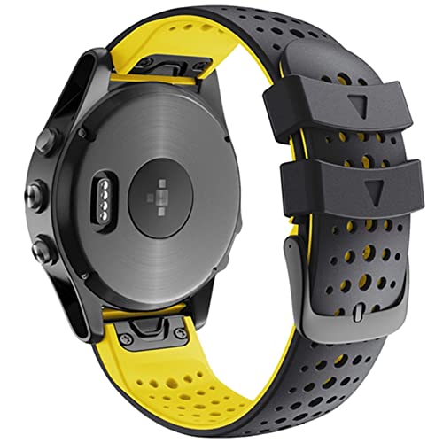 Bracelet de rechange silicone 22mm pour Garmin Fenix 5 sans irritation - 5