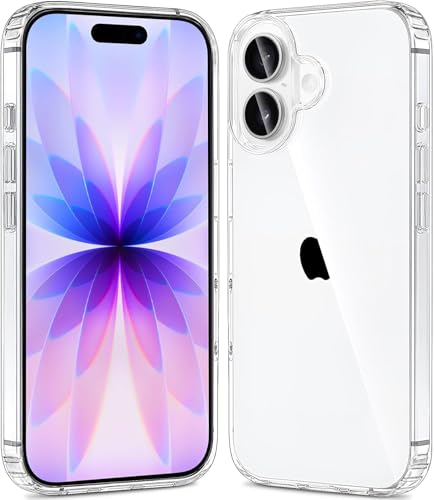 Image of ClearShield Transparent Back Cover for iPhone 17, Hybrid PC & TPU Shockproof Design, 360 Degree Protection Crystal Clear Case, Anti-Scratch Armor Mobile Phone Cover