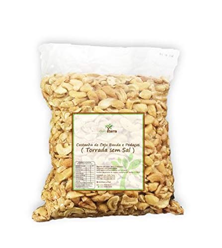Castanha de Caju Banda e Pedaços Torrada sem Sal 1Kg Della Terra