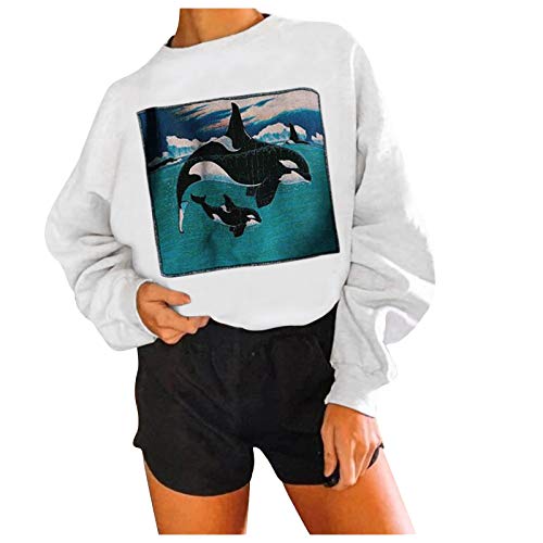 Sunnyuk Jersey para mujer, sexy, hombros descubiertos, manga larga, informal, suéter de invierno, sudadera de gran tamaño, sudadera para mujer, negro, otoño, invierno, camiseta de manga larga, cuello