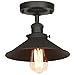Produktbild Tanghi Vintage Edison Regenschirm Hängeleuchte Retro Industrial Schwarz Einfache Metall Deckenlampe für Wohnzimmer Esszimmer Schlafzimmer Studium Balkon Bar Light