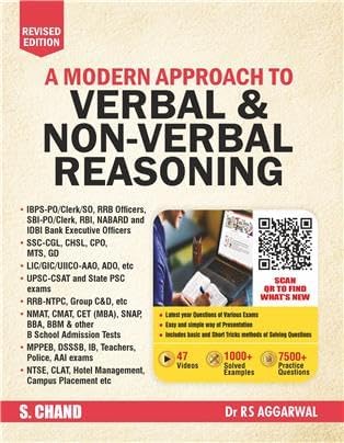 Image of RS Aggarwal - Quantitative Aptitude + Verbal & Non-Verbal Reasoning - Set of 2 Books - For all Government & Competitive Exams of 2025-26 (A Modern Approach To Verbal & Non-verbal Reasoning)