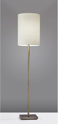 Miniatura 10 de Adesso 1546-22 Liam Lámpara de mesa, 22 in., 60 W incandescente13 W CFL, acero cepilladoblanco, 1 lámpara de acero