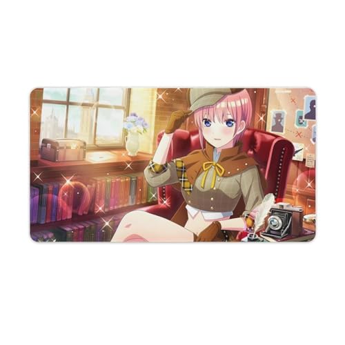五等分の花嫁 中野一花 マウスパッド 大型 ゲーミング 滑り止め 防水 デスクマット 超大型 デスクパット パソコンマット ゲーミ 可愛い 大判 装飾 マウス対応 耐久性 滑り止め おしゃれ 大きいサイズ プレゼント 贈り物 40X75cm