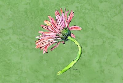 Gerber Daisy Pink Fabric Placemat