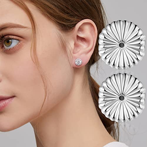 Fermoirs de boucles d'oreilles argent sterling et poussettes ajustables - 2