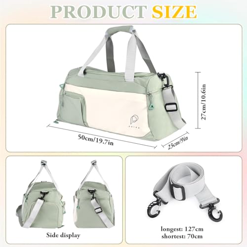 Image of PALAY Gym Bag Fashion Fitness Bag with Shoe Compartment Lightweight Duffle Shoulder Travel Multifunctional Travel Waterproof Day Pack Shoulder Yoga