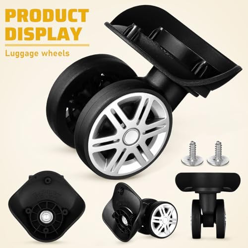 4pcs Luggage Wheels Replacement Heavy Duty Caster Wheels for Travel Suitcases Easy Installation Shock Absorbing Compatible Various Trolleys and Suitcases2