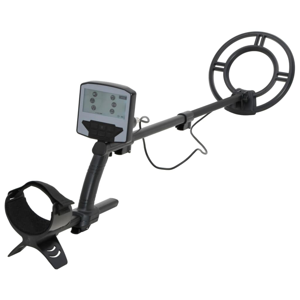 Detector de metales con profundidad de búsqueda de 18 cm, pinpoint y función de ajuste automático, bobina de búsqueda impermeable de 21 cm, eje ajustable de 71,5 a 127 cm, ideal para búsqueda
