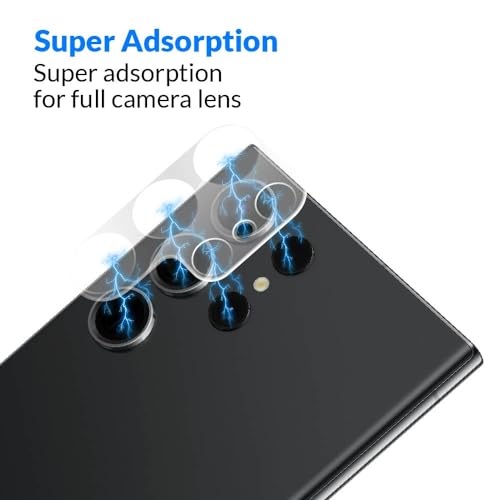 Image of FIRST MART Camera Lens Protector for Samsung Galaxy S23 Ultra | 9H Tempered Glass, HD Clear, Scratch Resistant, Anti-Fingerprint, Case-Friendly | Crystal Clear, Pack of 1
