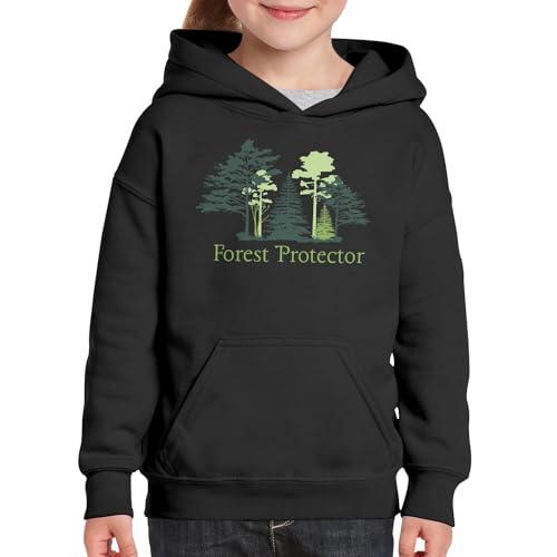 Sweat à capuche enfant Forest Protector en coton premium vert