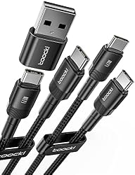 TOOCKI 60W USB C Charging Cables – 6.6ft, 2 pack