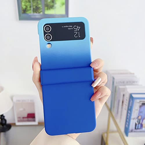 Coque Rigide Samsung Z Flip 防止刮伤 3件套 渐变蓝 亲肤手感