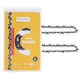 Kohnkdllc 2 pack 14 inch Chainsaw Chains .050" Gauge, 3/8" LP Pitch, 52 Drive Links S52 for Ryobi RY3714 RY3716 RY40503 40530 for Worx WG305 WG305 682006004