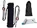 Cuerda Multifuncional Para Exteriores+Toalla De Secado RáPido,Longitud30M (D10 Mm),Cuerda De Nailon,Con2Mosquetón,Capacidad De Carga1200Kg,Cuerda De Rescate,MontañIsmo,Escalada En Roca,Camping-Negro