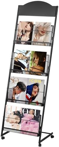 PATIKIL Foldable Aluinu Agazine Display Racks 6 Philippines | Ubuy