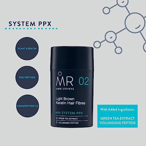 MR Light Brown Hair Fibres (15g). Thinning Hair Concealer for Bald Patch Cover Up Hair Loss Concealer with System-PPX - Image 2