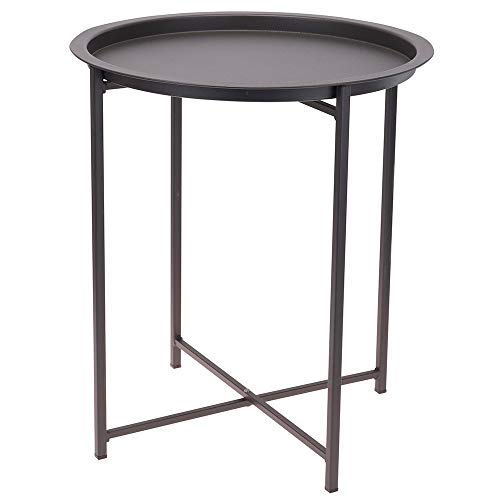 Loft Table Basse Pliante avec Plateau Gris