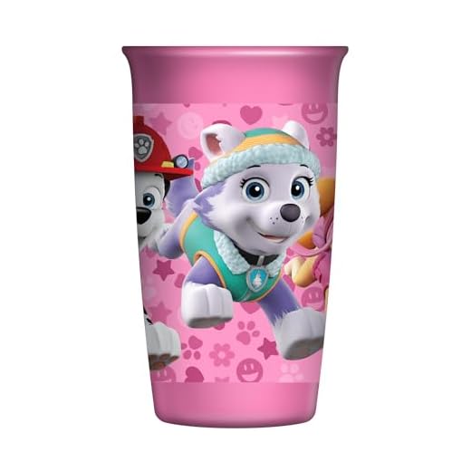 Playtex Sipsters Stage 2 360° Paw Patrol Spill-Proof, Leak-Proof, Break-Proof Spoutless Cup for Girls, 10 Ounce - Pack of 2