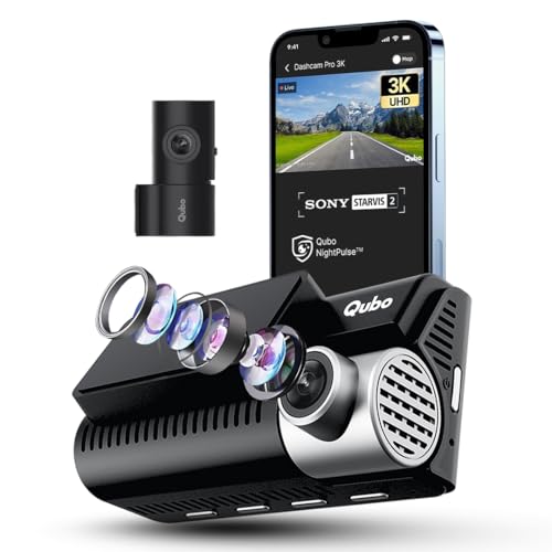 Qubo Car Dashcam Pro 3K [2026 Edition] Sony STARVIS 2 IMX675 Sens...